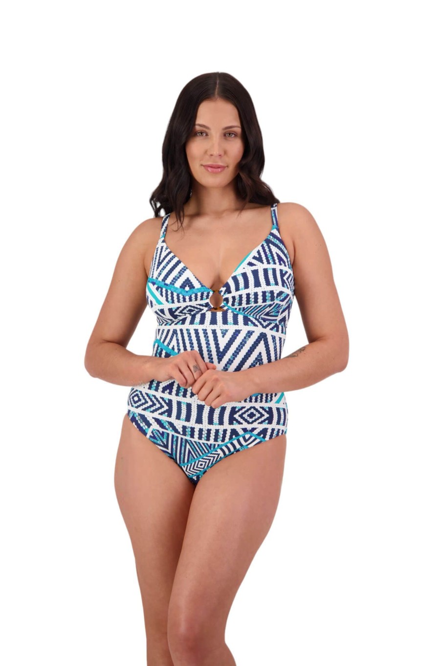 Women Moontide Swimsuits | Tribal Geo Underwired Ring Swimsuit