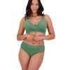 Women Moontide Bikinis | Retro Deco Underwired Wrap Bikini Top In Seaweed