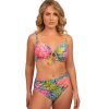 Women Moontide Bikinis | Hydrangea Underwired Tie Front Moulded Cup Bikini Top