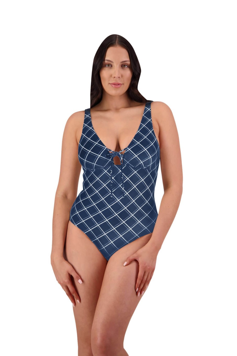 Women Moontide Swimsuits | Elise Plunge Swimsuit In Atlantic