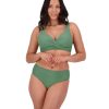 Women Moontide Bikinis | Contours Underwired Wrap Bikini Top In Khaki