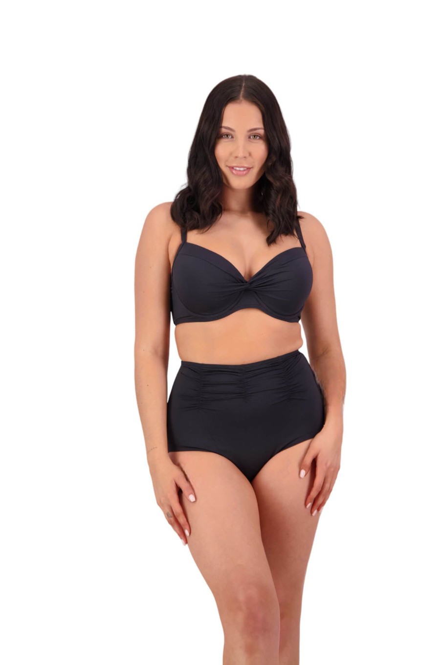 Women Moontide Bikinis | Contours High Waist Gathered Pant In Black