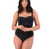 Women Moontide Swimsuits | Contours Twist Swimsuit In Black