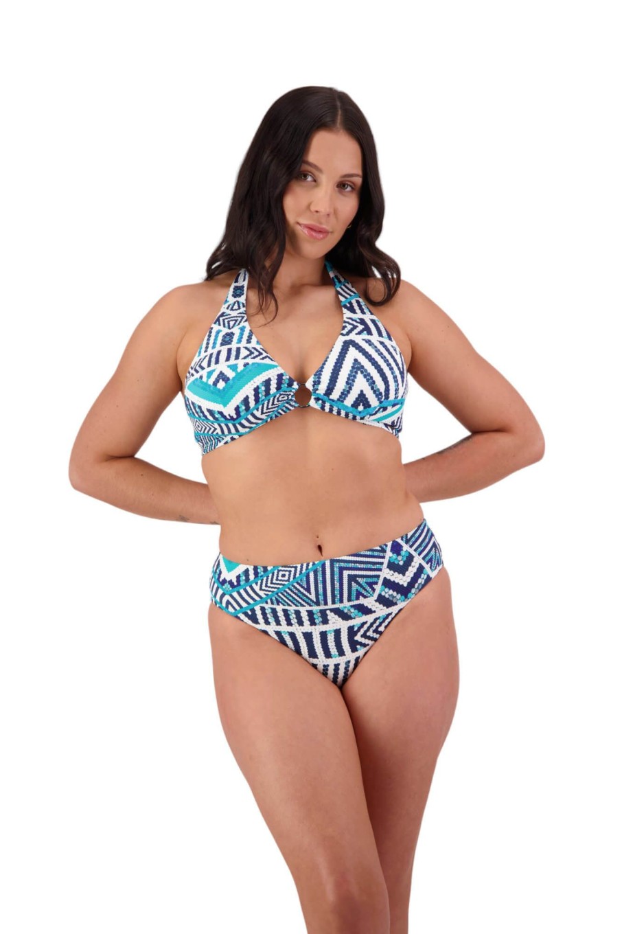 Women Moontide Bikinis | Tribal Geo Mid Rise Pant