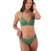 Women Moontide Bikinis | Retro Deco Booster Tri Bikini Top In Seaweed