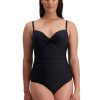 Women Moontide Swimsuits | Contours Underwired Cross Front Swimsuit In Black