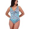 Women Moontide Swimsuits | Tribal Geo Underwired Tie Front Swimsuit