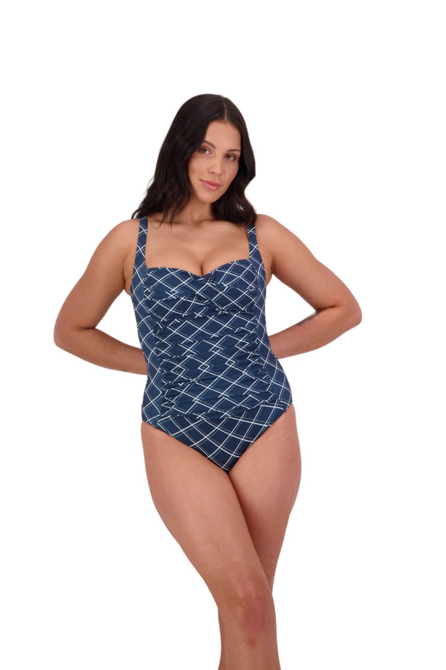 Women Moontide Swimsuits | Elise Twist Swimsuit In Atlantic