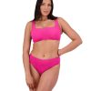 Women Moontide Bikinis | Retro Deco Underwired Square Neck Bikini Top In Hot Pink