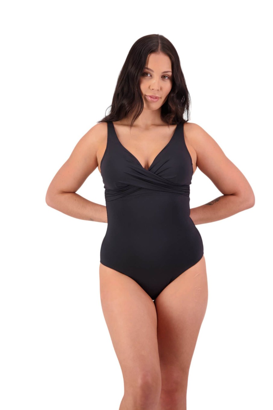 Women Moontide Swimsuits | Contours Underwired Wrap Swimsuit In Black