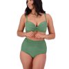 Women Moontide Bikinis | Contours High Waist Gathered Pant In Khaki