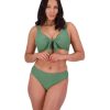 Women Moontide Bikinis | Contours Underwired Tie Front Bikini Top In Khaki