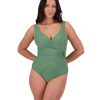 Women Moontide Swimsuits | Contours Side Trim Swimsuit In Khaki