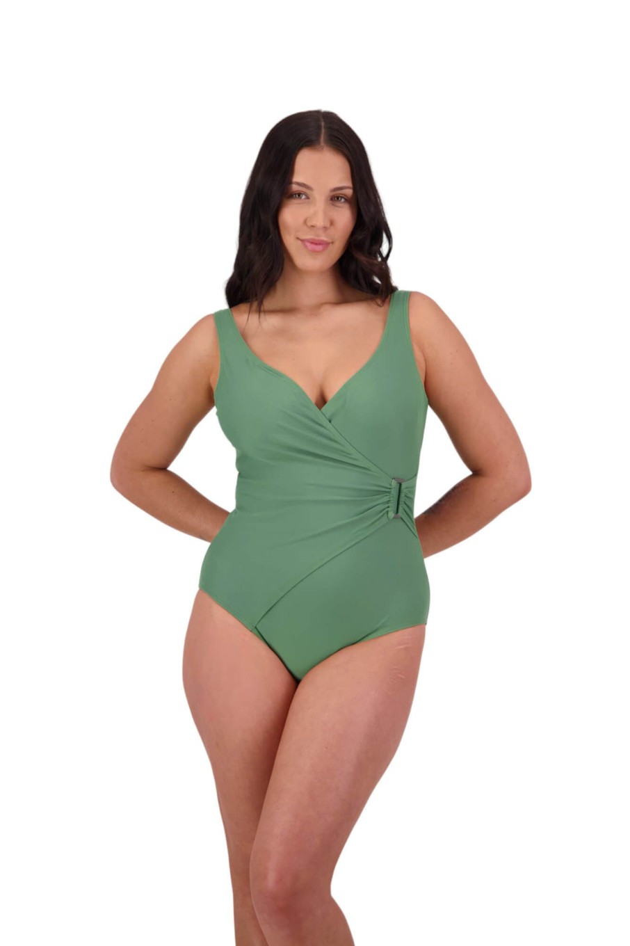 Women Moontide Swimsuits | Contours Side Trim Swimsuit In Khaki