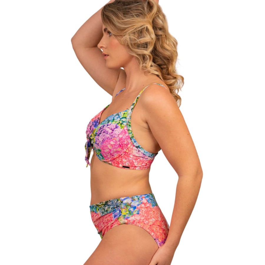 Women Moontide Bikinis | Hydrangea High Ruched Front Pant