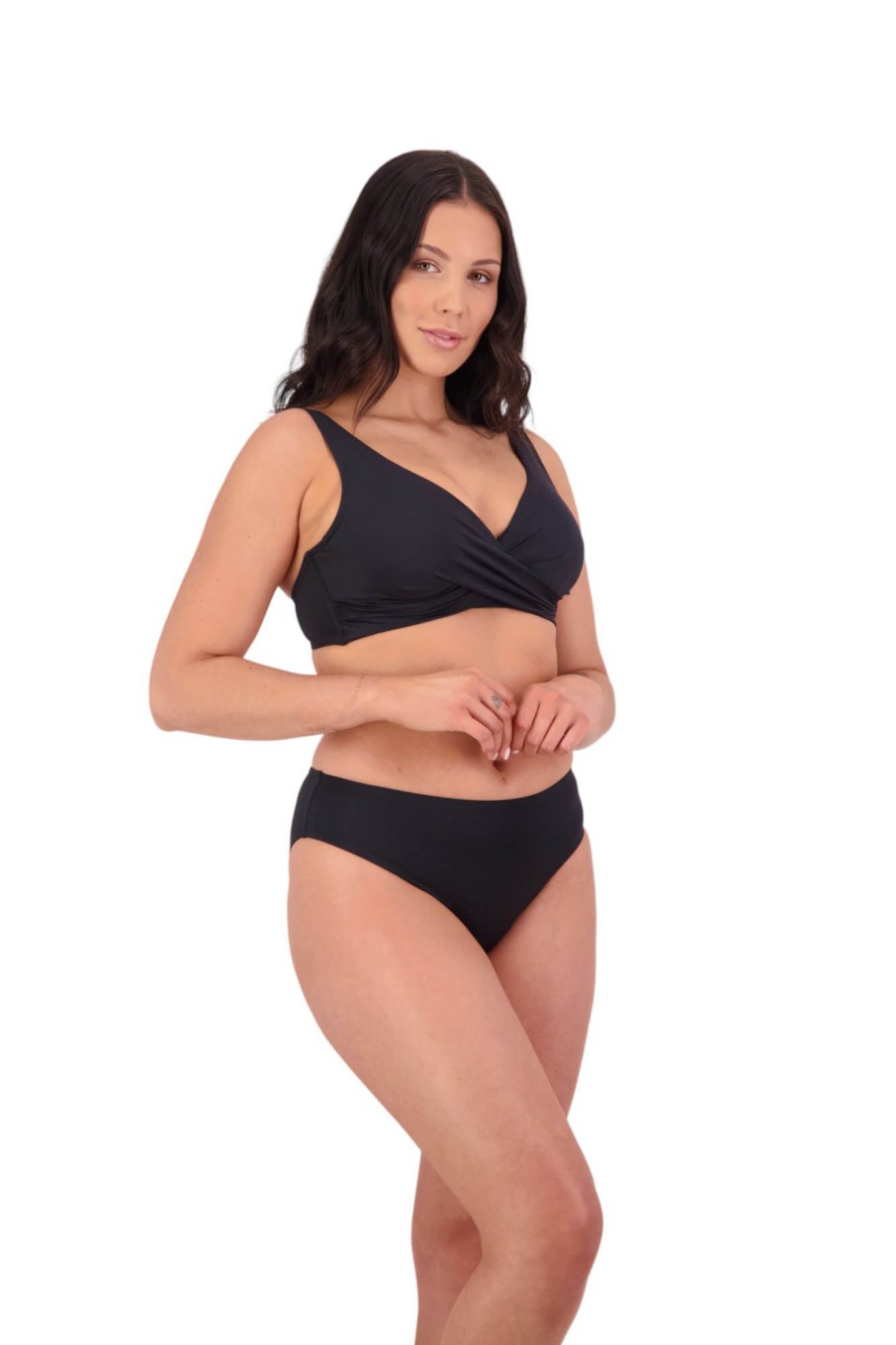 Women Moontide Bikinis | Contours Mid Rise Pant In Black